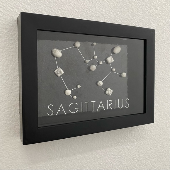 Other - Handmade Horoscope Art Sagittarius Star Constellation Beads Shadow Box 6x8 in.